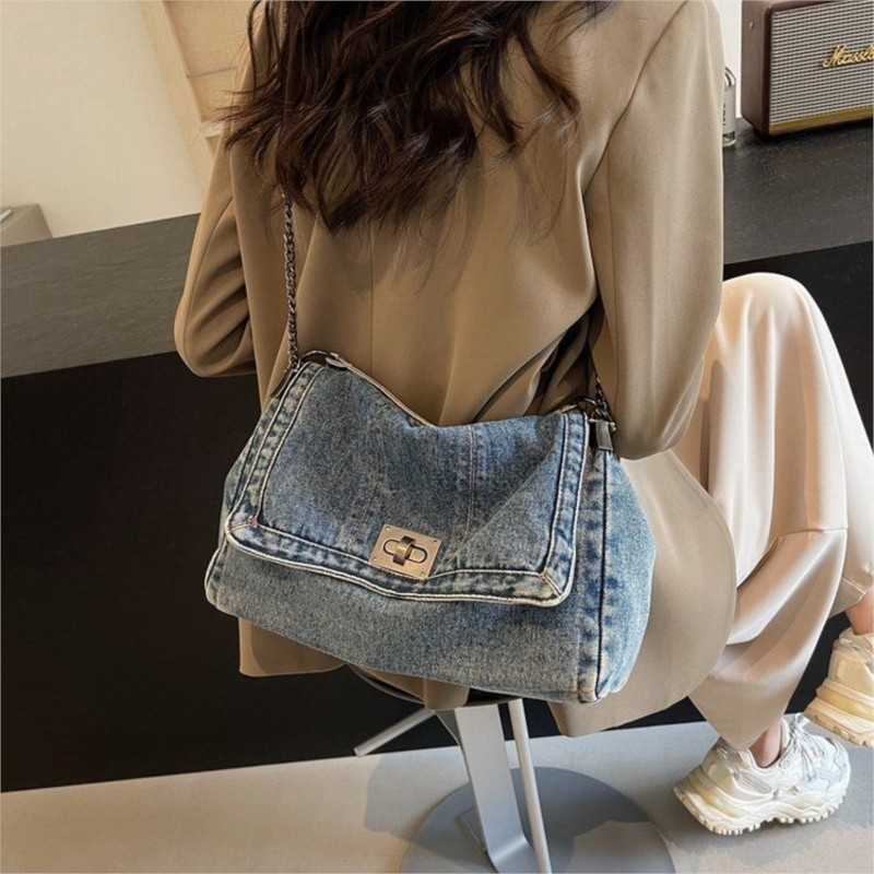 Women Bags Jeans - Harajuku Style Vintage Denim sac fourre-tout
