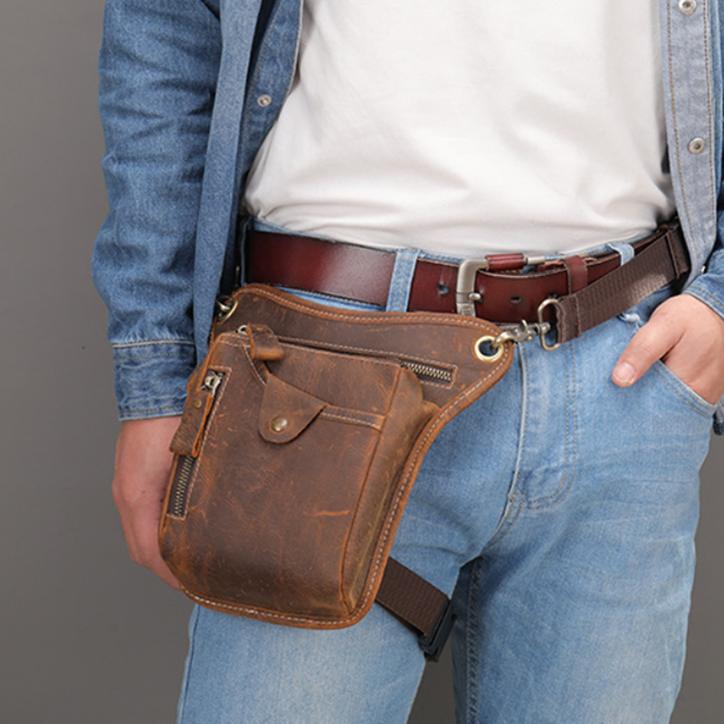 Women'S Vegan Bags - Sac de taille Vintage en cuir