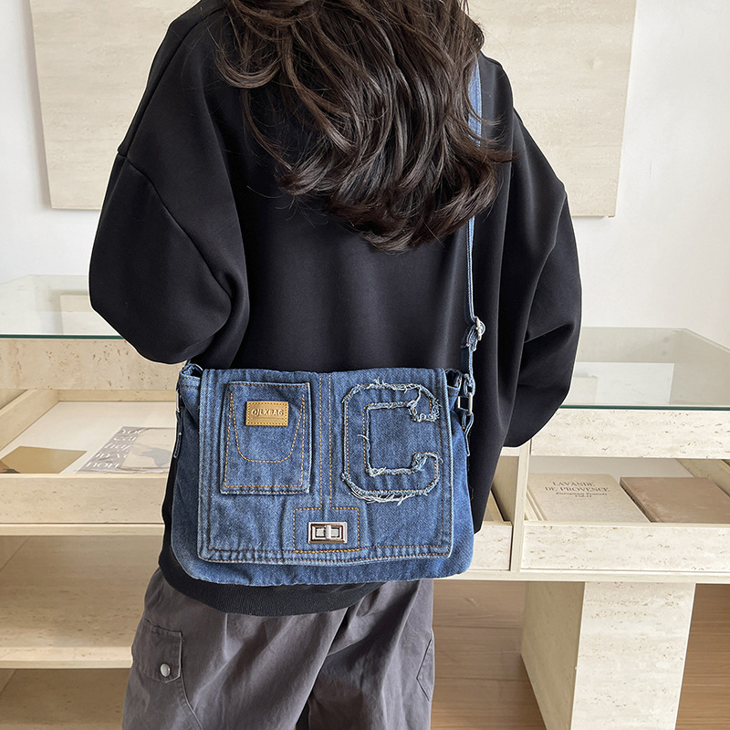 Sac bandoulière en jean décont - Women Bags Jeans avis et prix