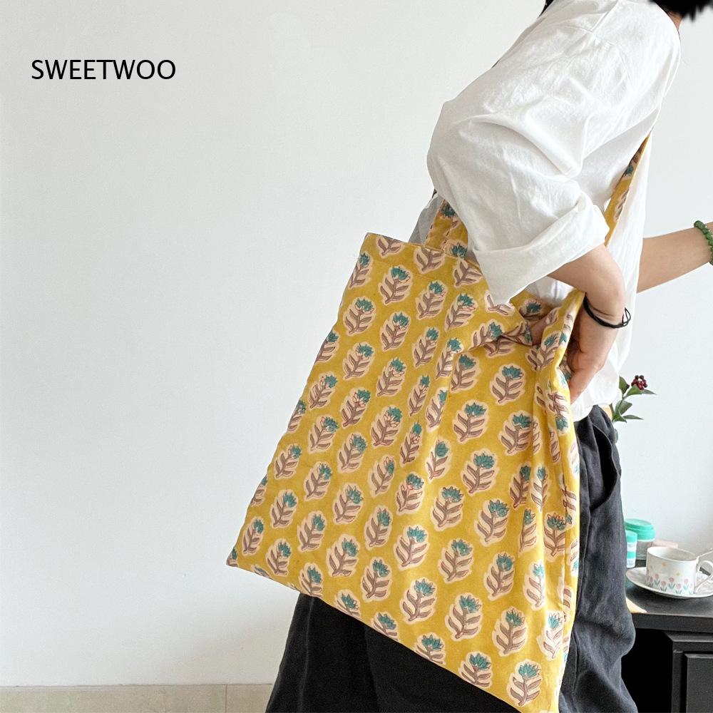 Sac tissé doux à imprimé végét - Women Bags India avis et prix