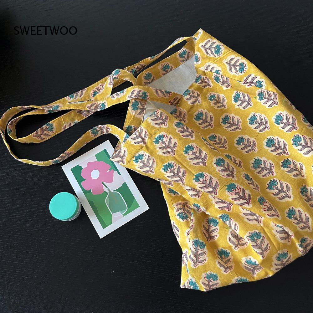 Sac tissé doux à imprimé végét - Women Bags India avis et prix