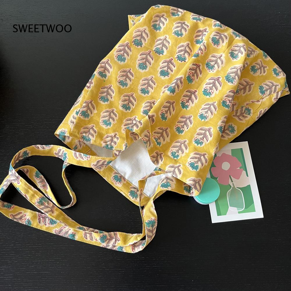 Sac tissé doux à imprimé végét - Women Bags India avis et prix